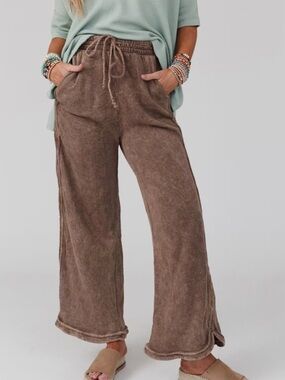 Three Bird Nest So Comfy Wide Leg Full Pant - New Mocha